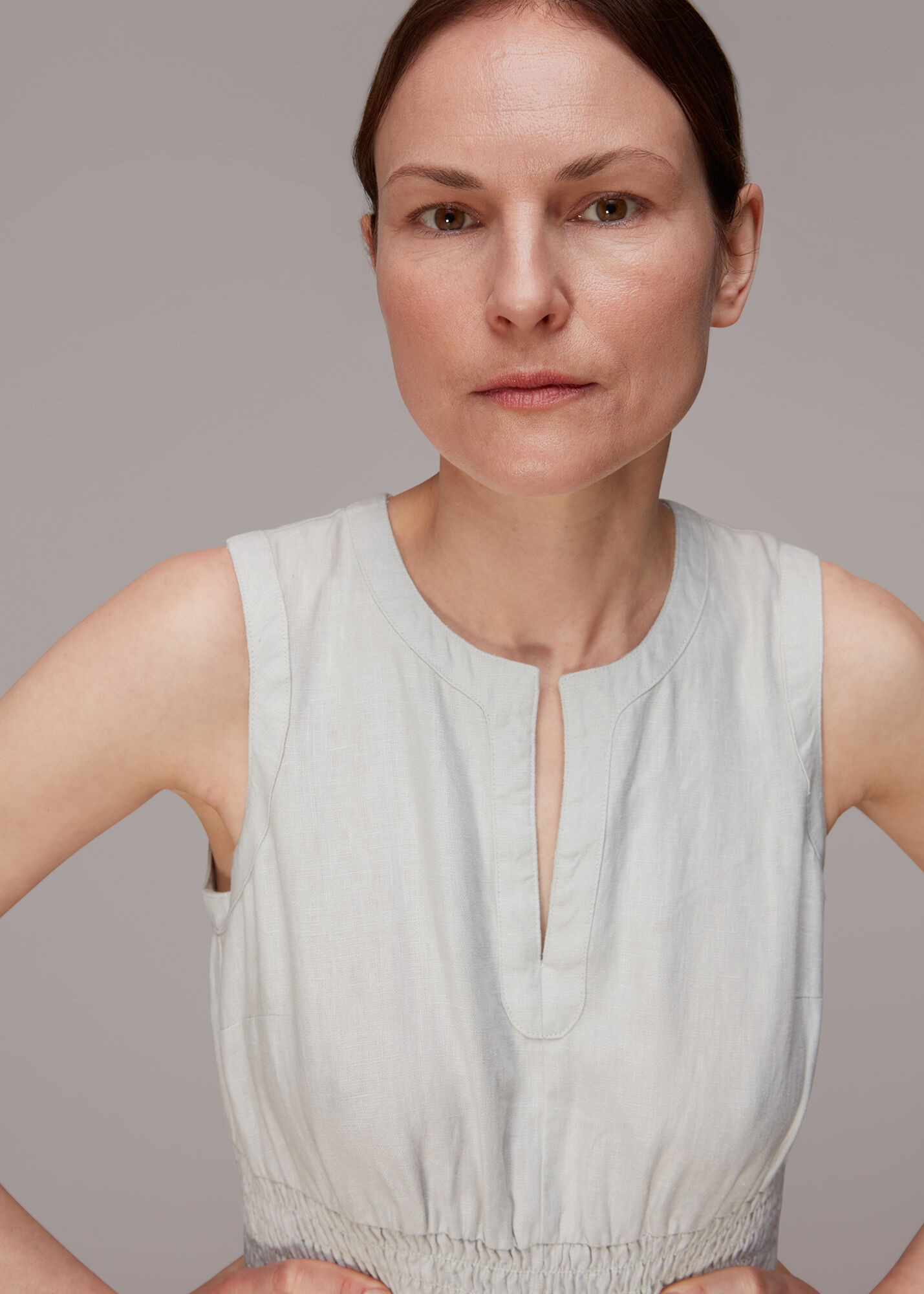 Stone Melanie Linen Jumpsuit WHISTLES