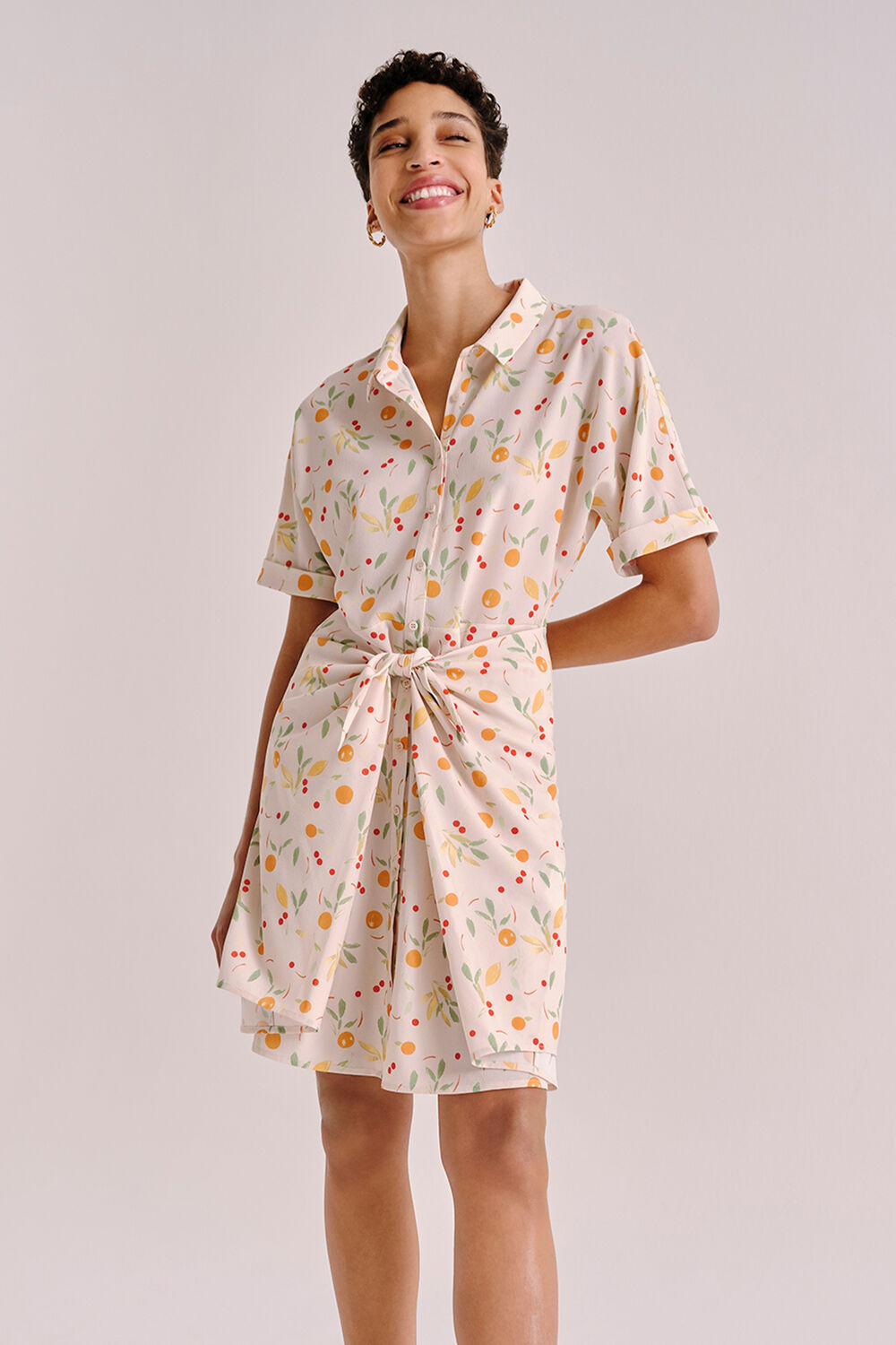 Dolly Fruit Tie Front Dress