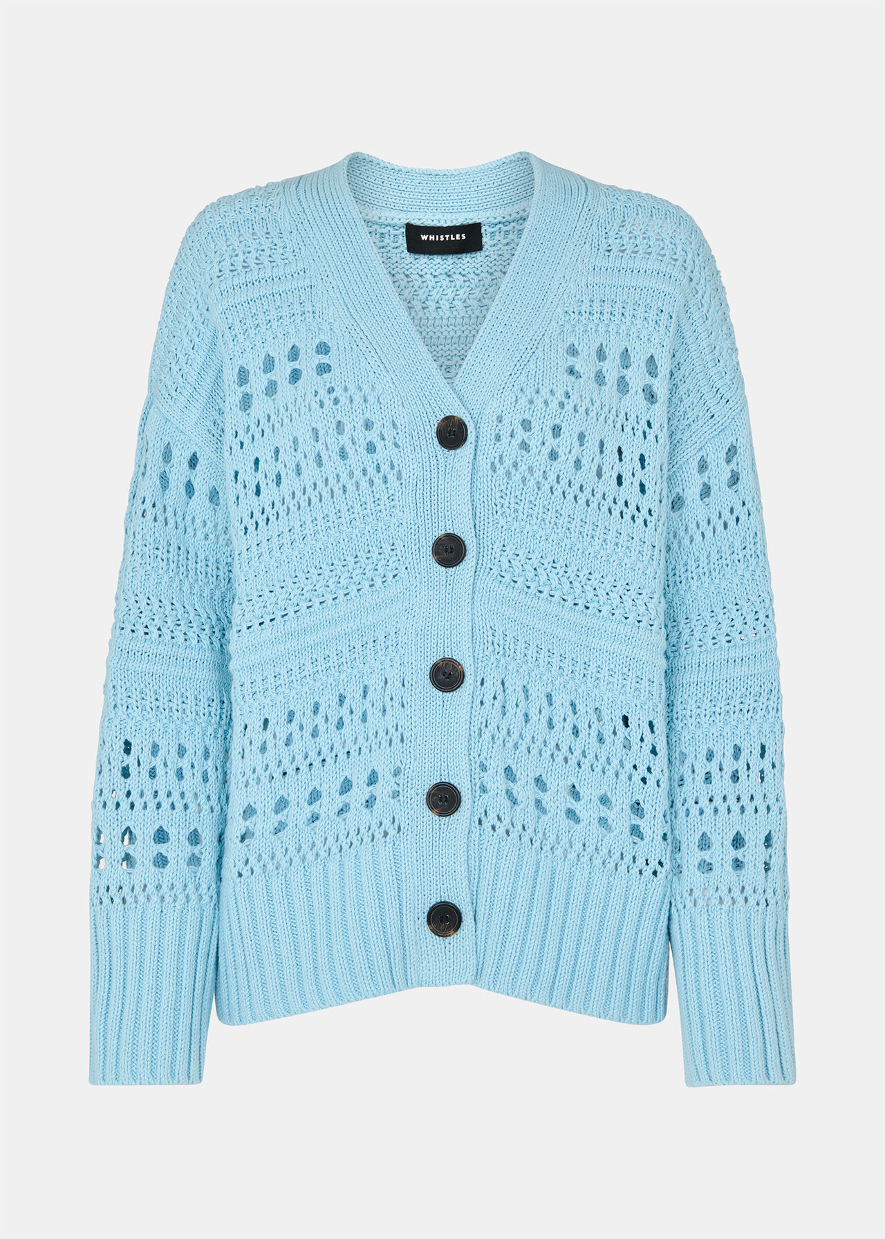 Cotton Pointelle Cardigan