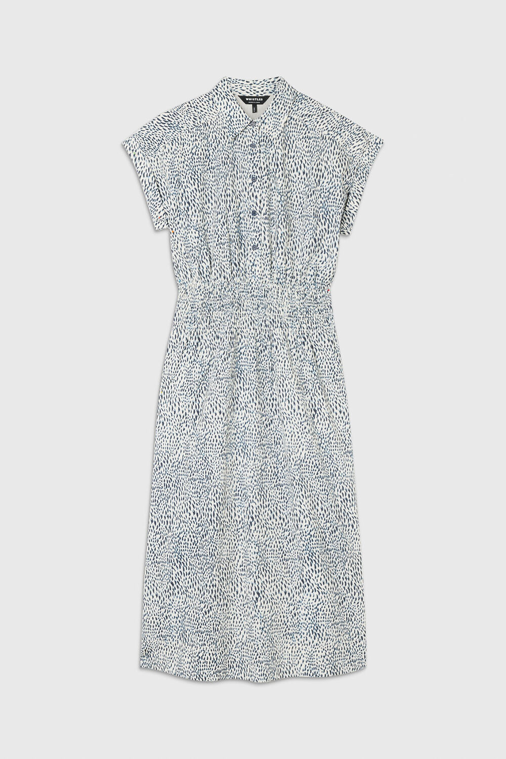 Petite Flecked Animal Collared Dress