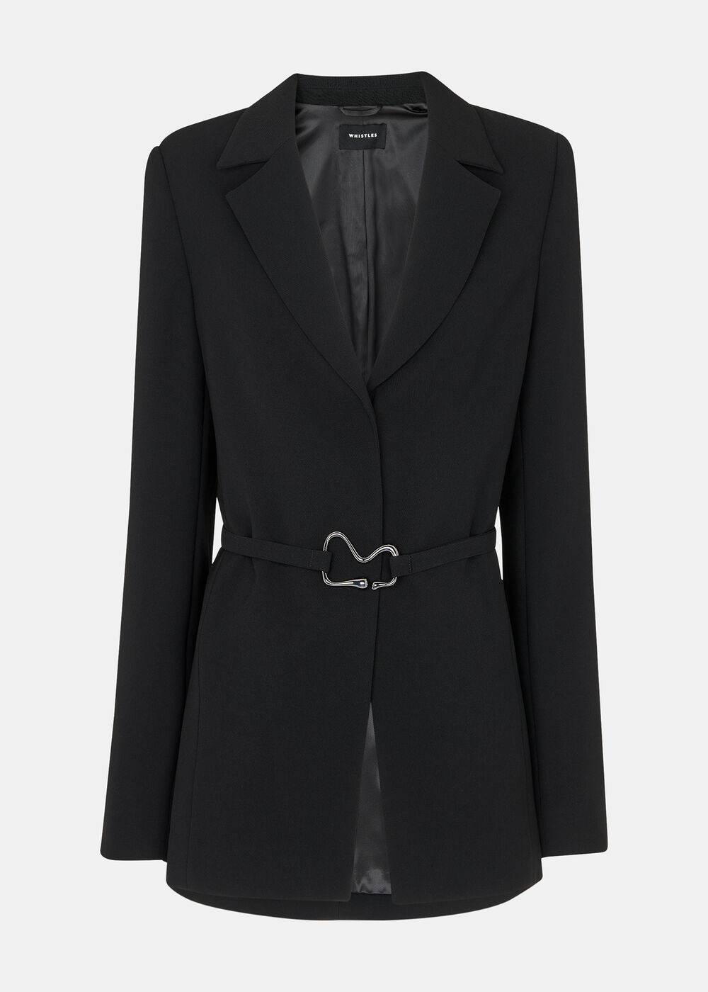 Black Corinna Belted Crepe Coord