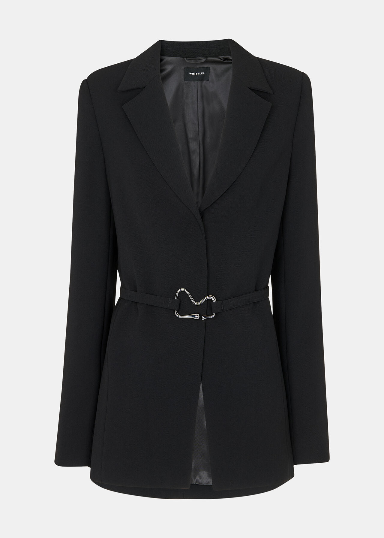 Black Corinna Belted Crepe Coord