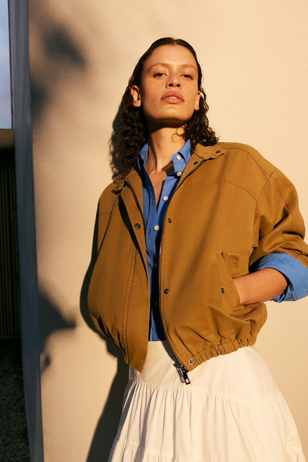 Wax Coated Bomber Jacket