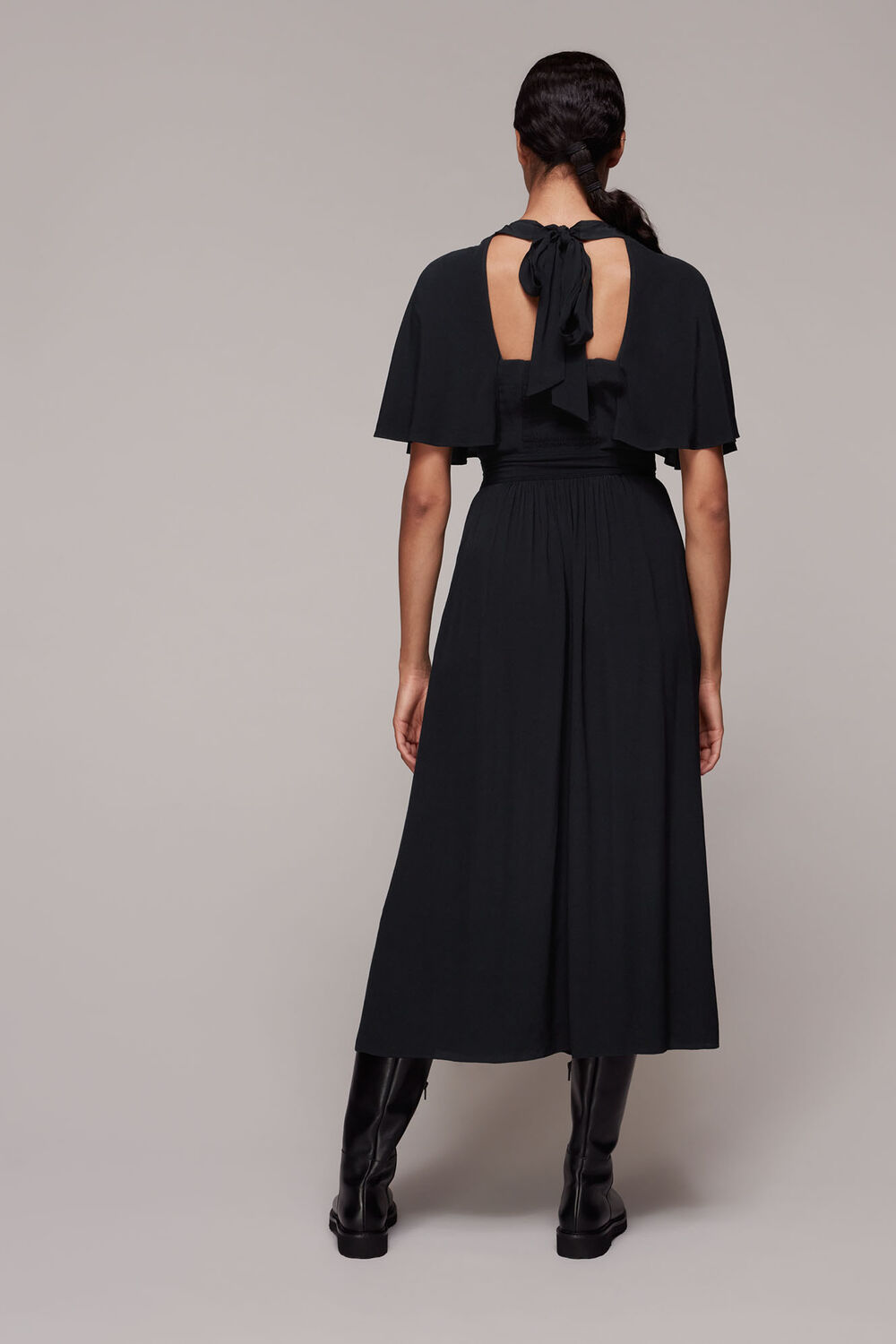 Amelia Cape Sleeve Dress