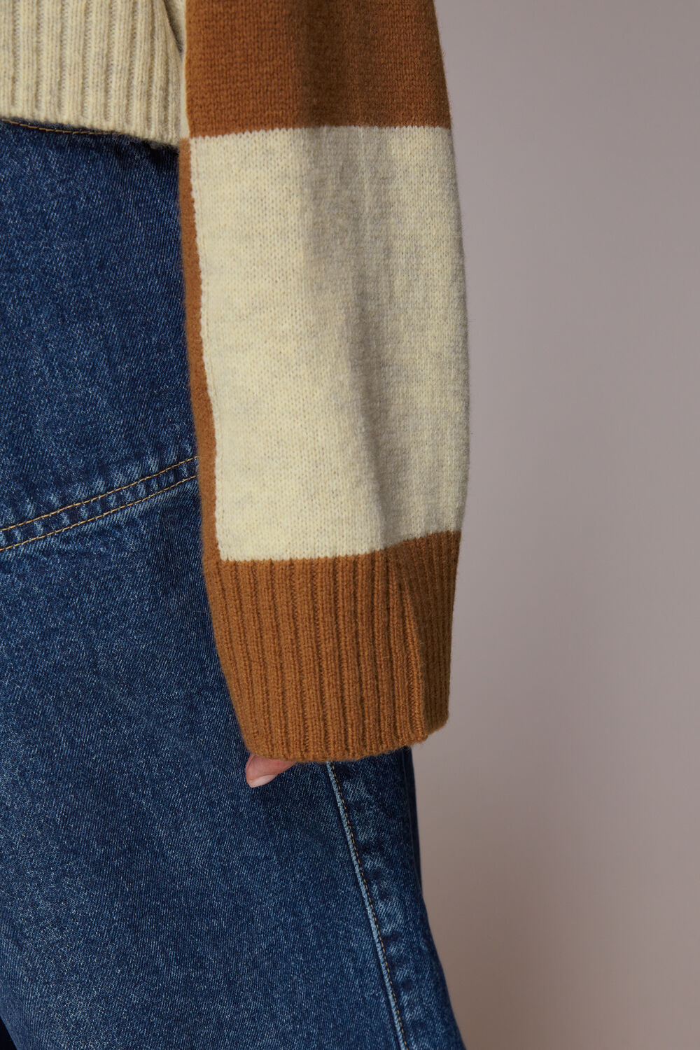 Check Wool Blend Jumper