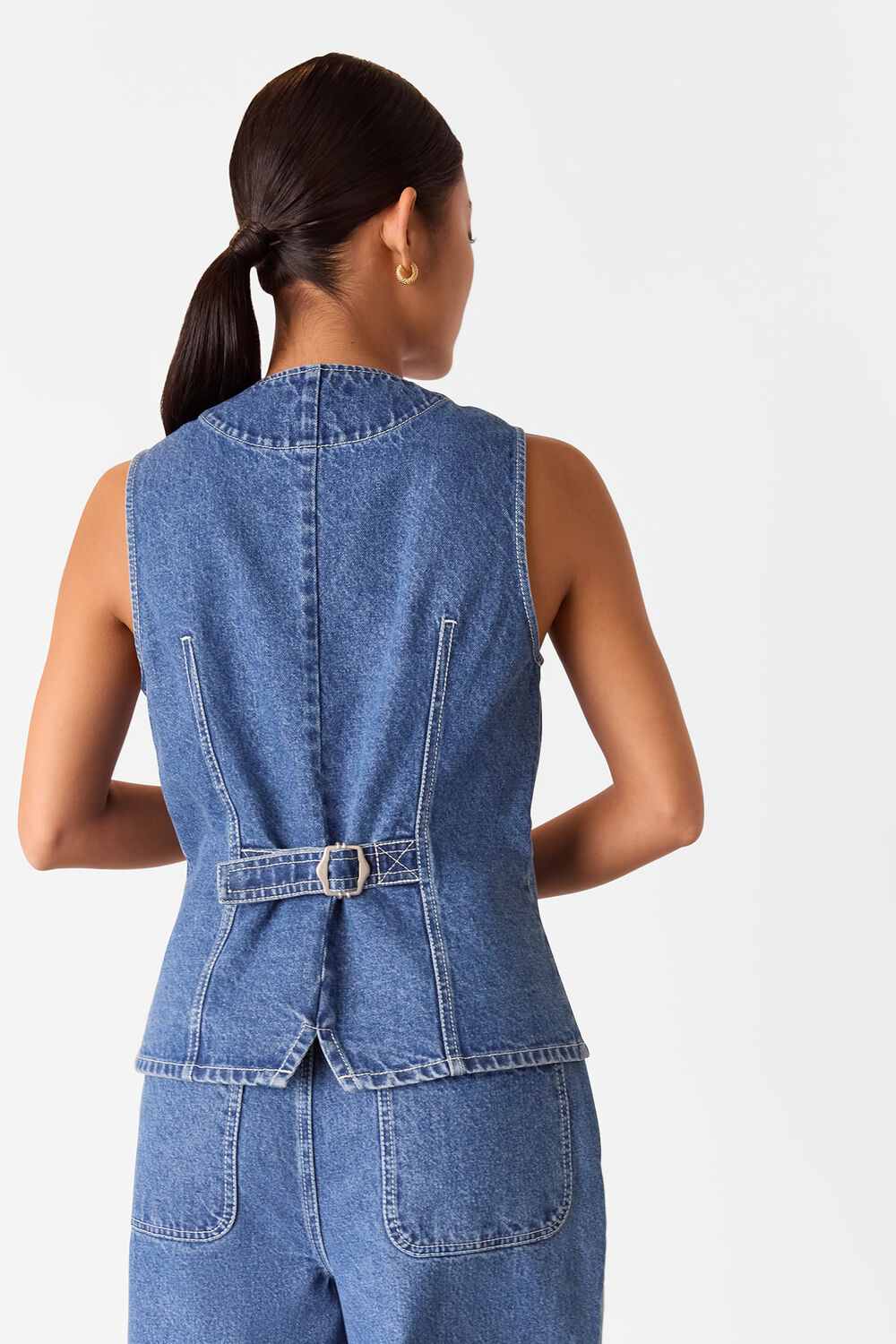 Petite Slim Fit Cotton Waistcoat