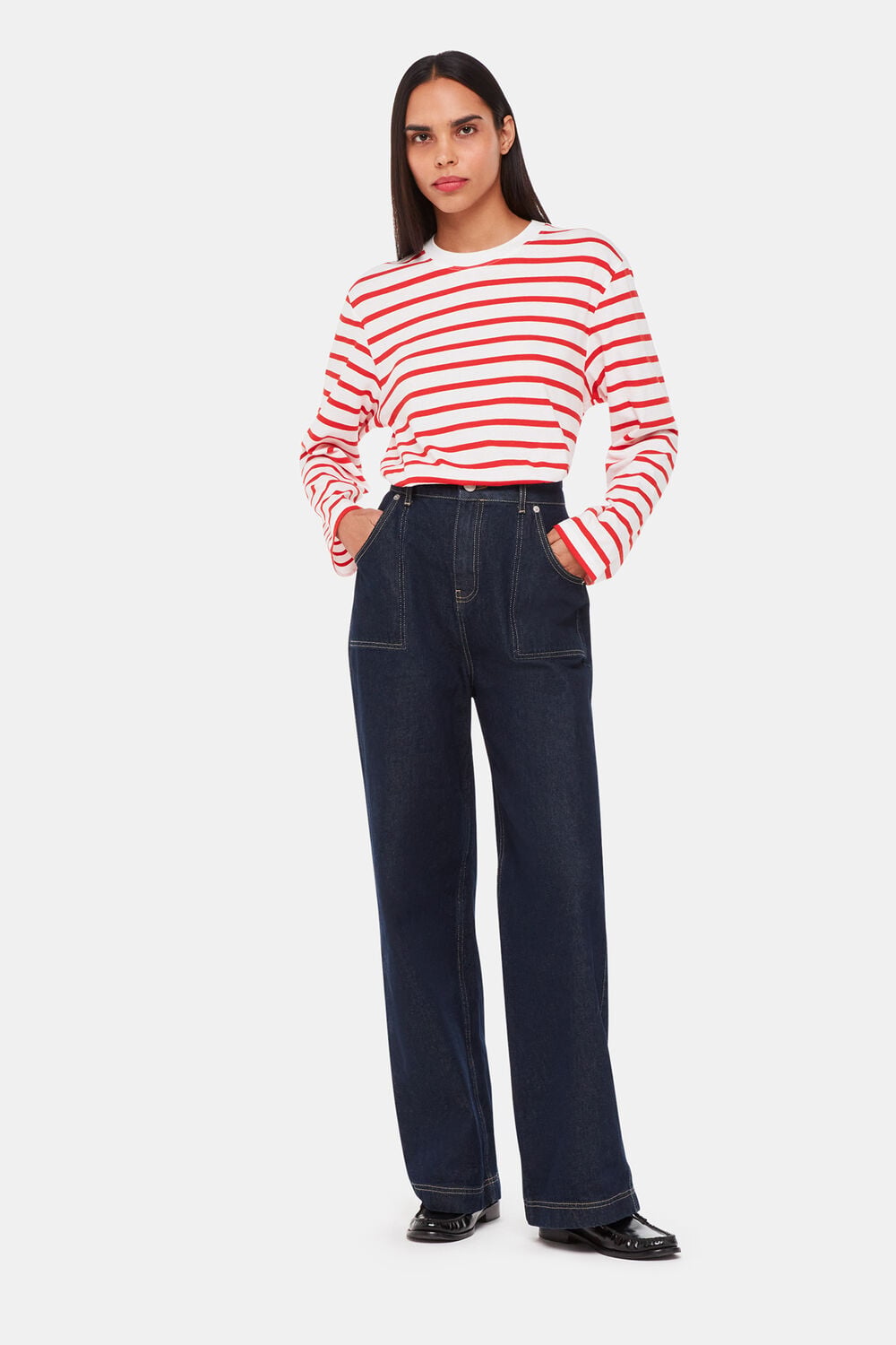 Red Stripe Cotton Top