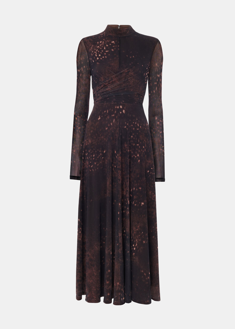 Petite Spotted Animal Mesh Dress