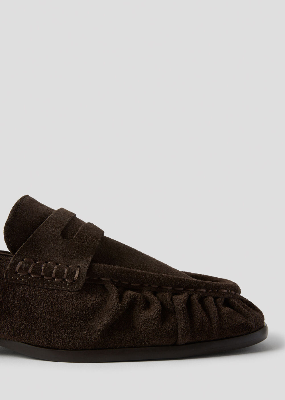 Soft Suede Ruched Loafer