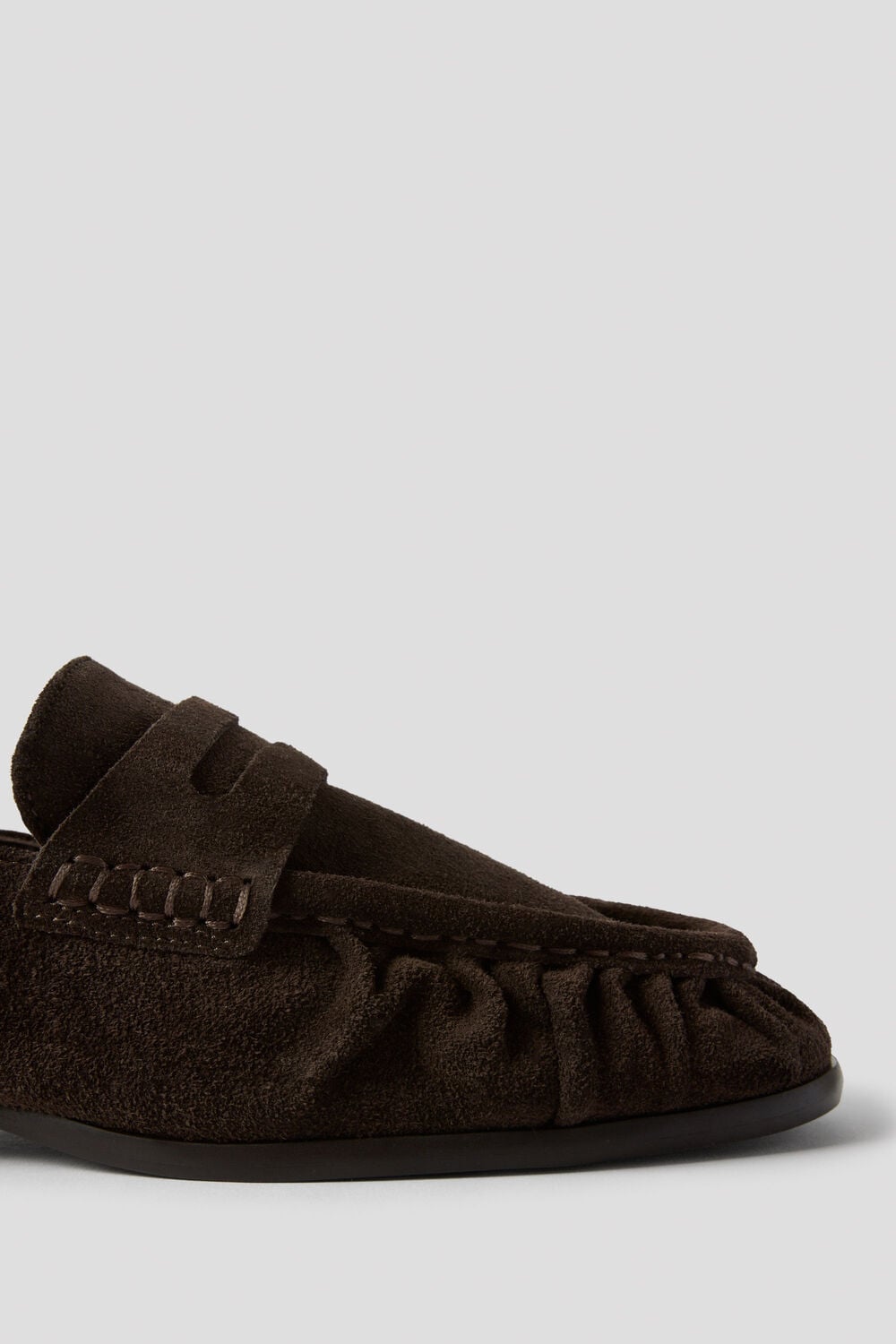 Soft Suede Ruched Loafer
