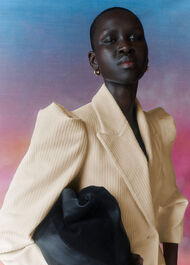 Suki Cord Puff Sleeve Blazer