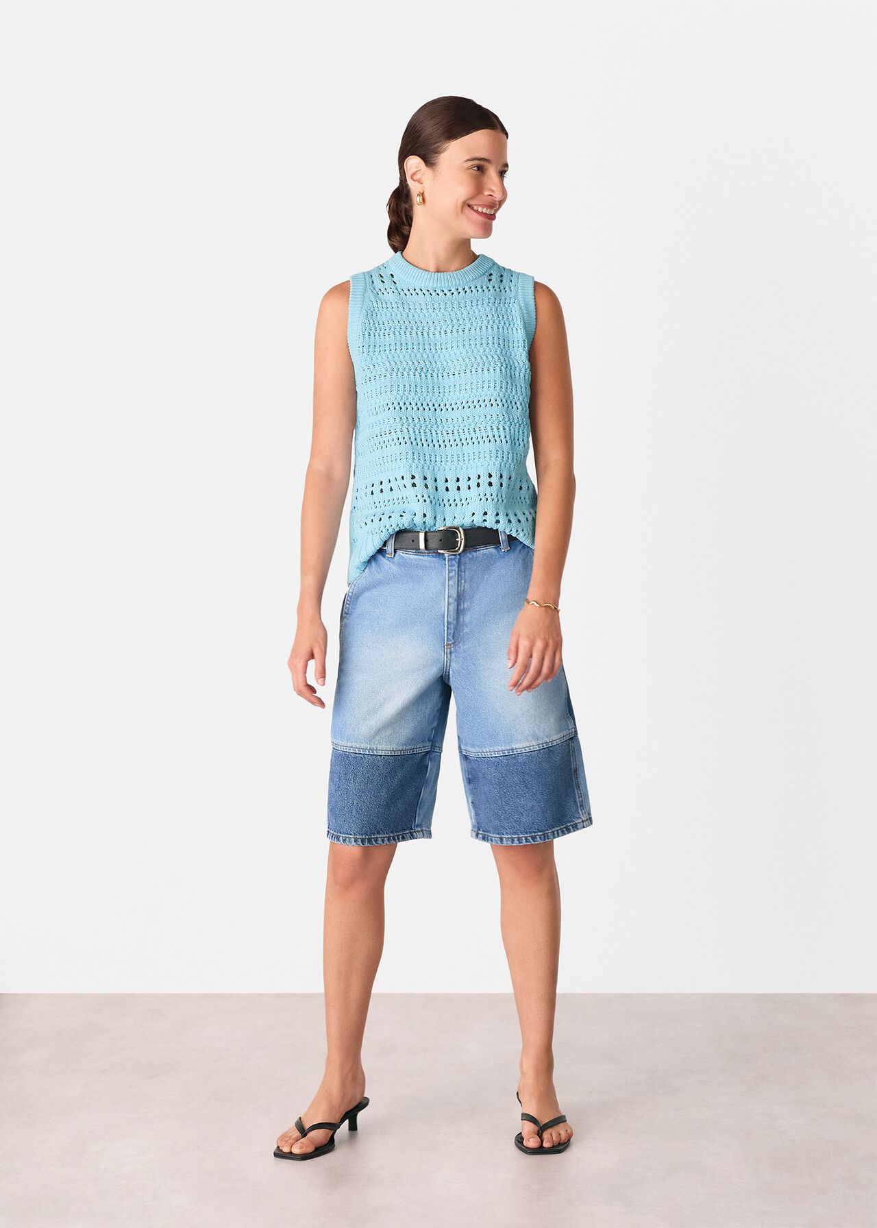 Chunky Cotton Pointelle Tank