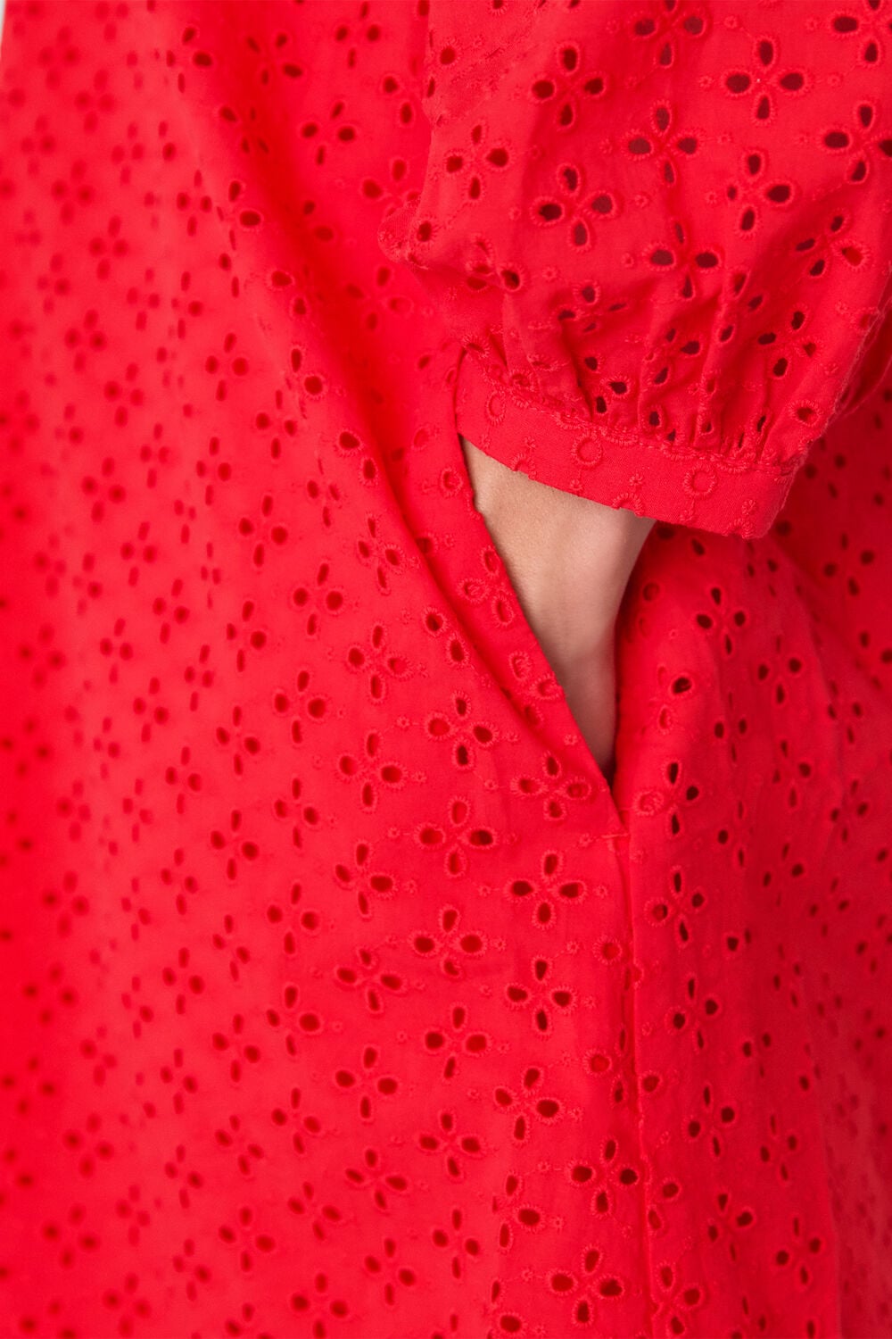 Broderie Cotton Mini Dress