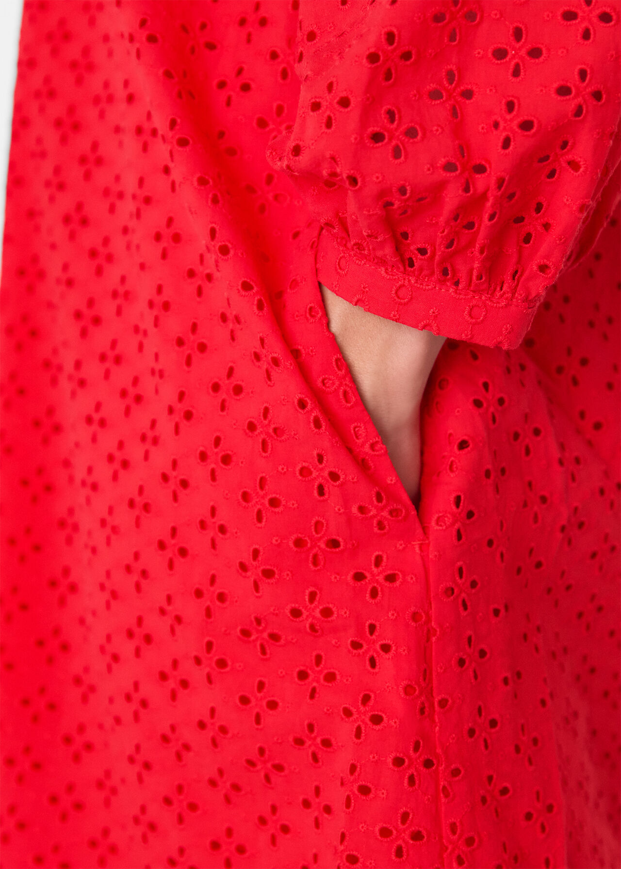 Broderie Cotton Mini Dress