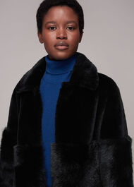 Cossma Shearling Longline Coat