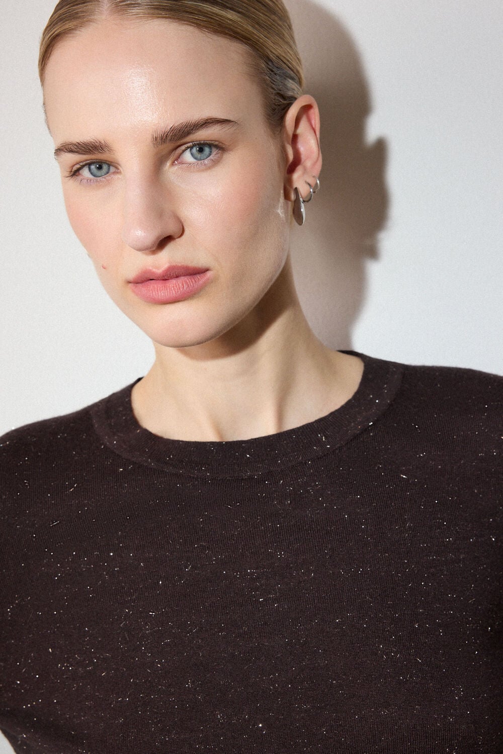 Brown Annie Sparkle Crew Neck