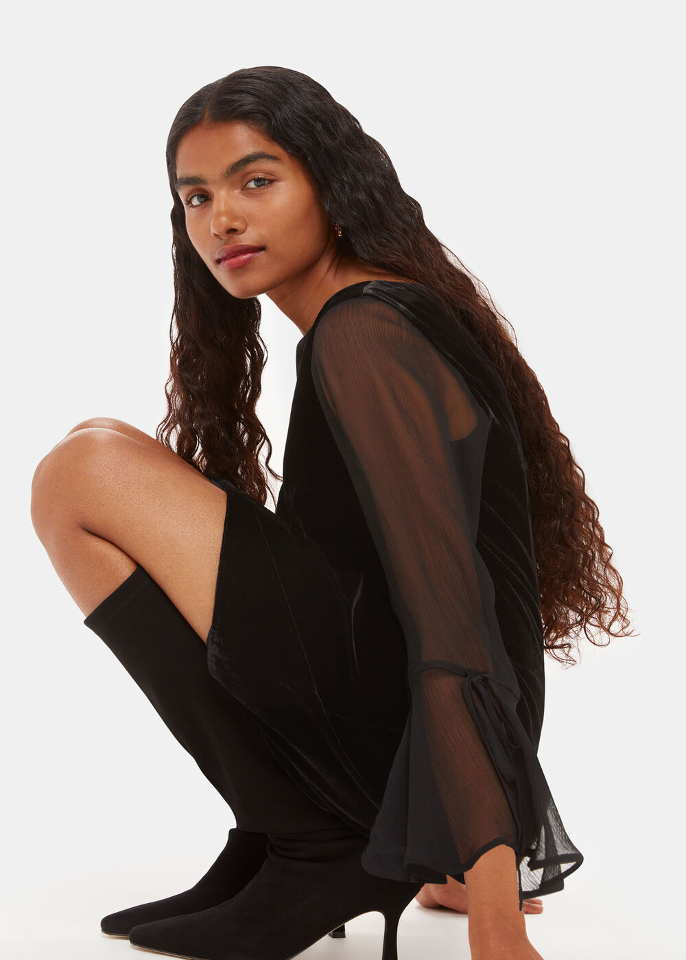 Petite Myla Velvet Mini Dress