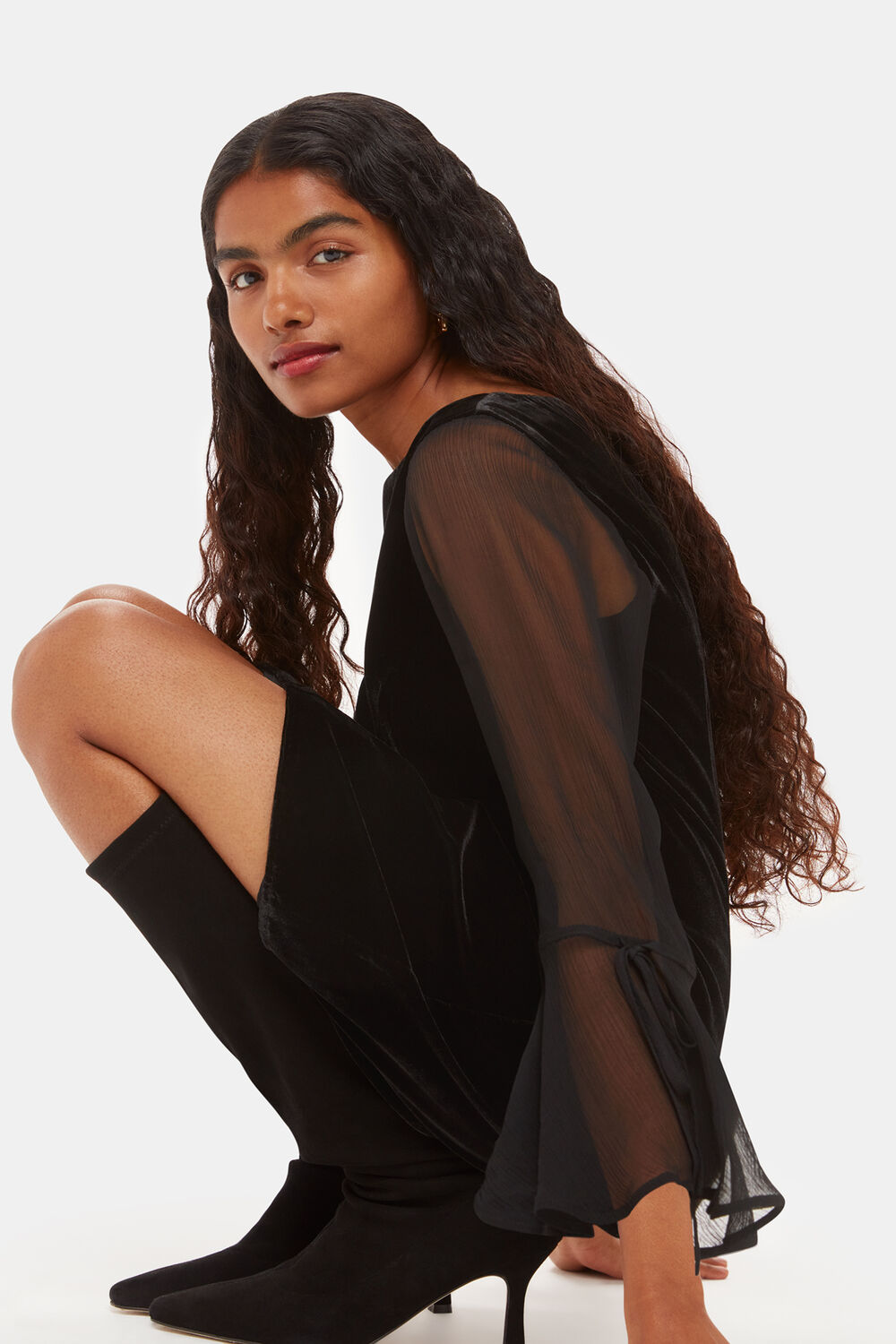 Petite Myla Velvet Mini Dress