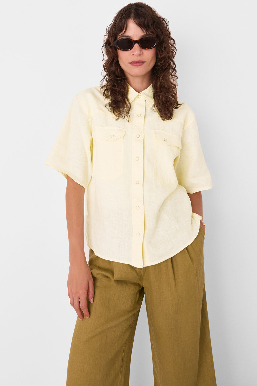 Linen Western Detail Shirt