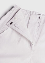 Linen Barrel Leg Trouser