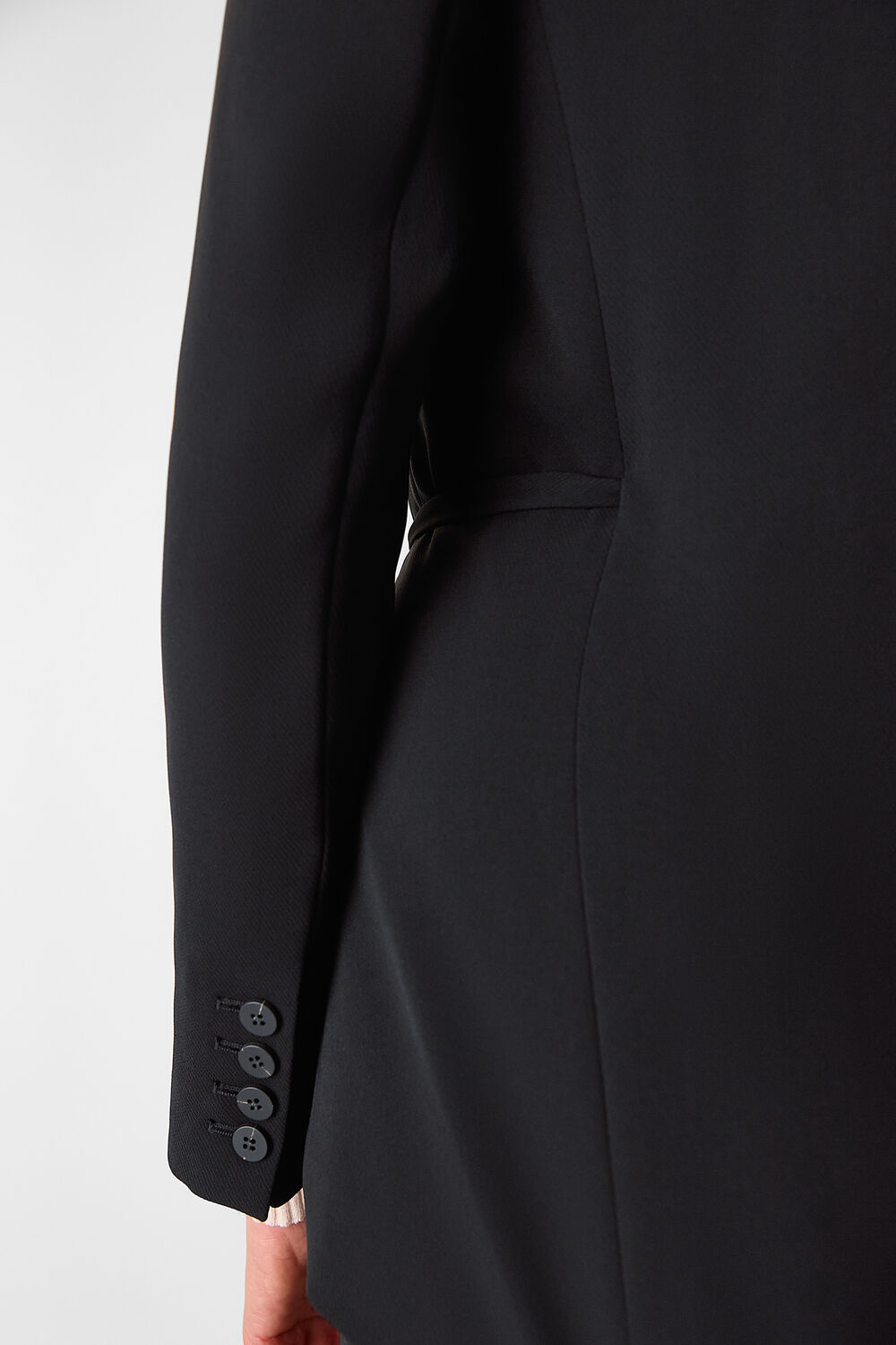 Corinna Belted Crepe Blazer