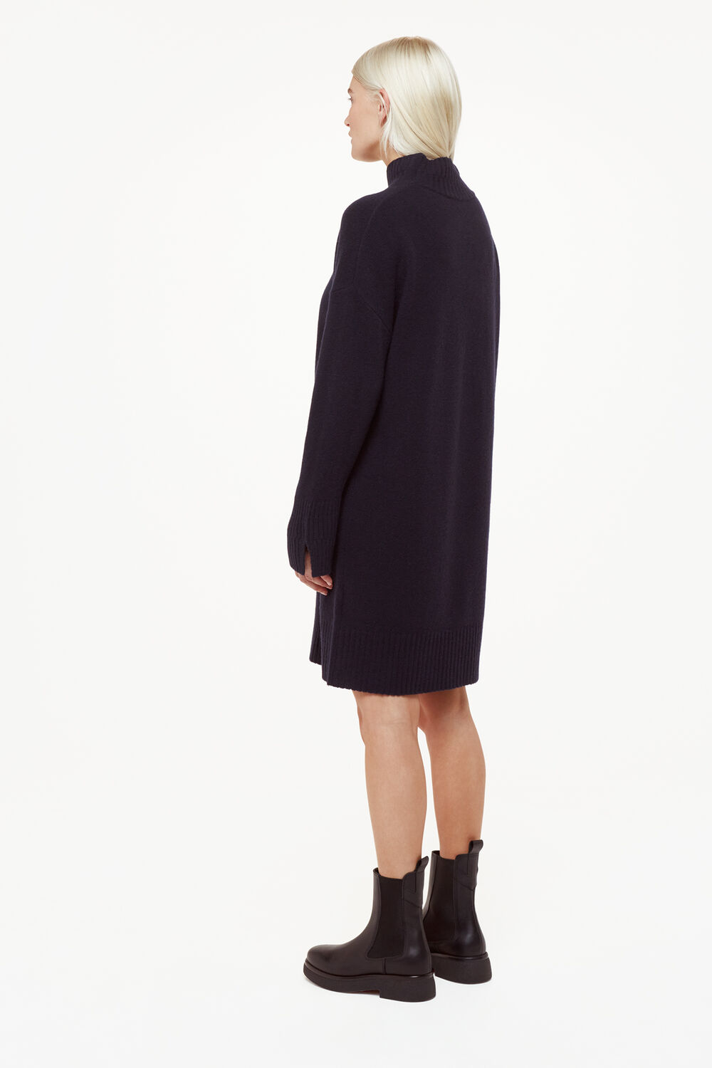 Navy Petite Amelia Wool Sweater Dress
