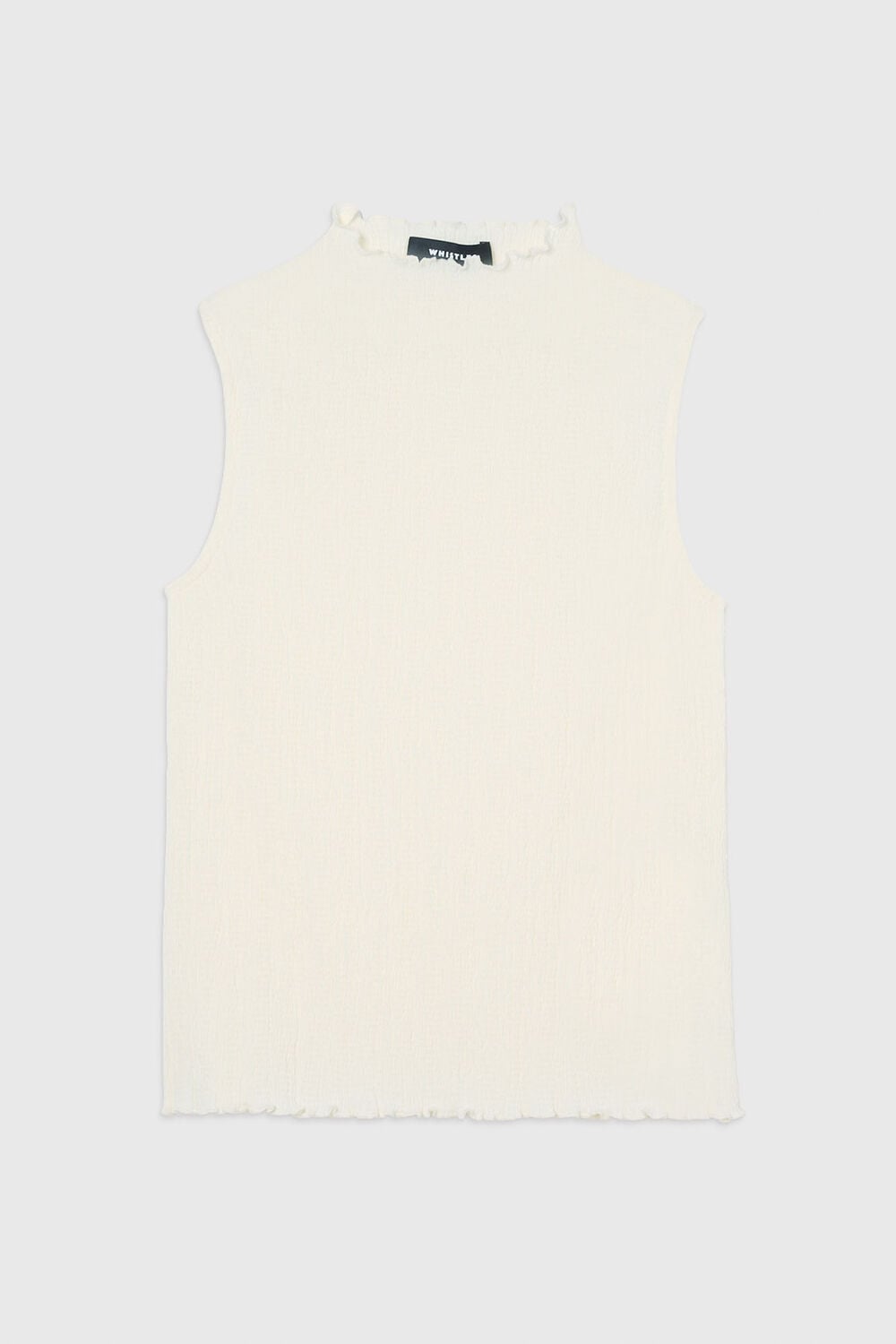Ivory Textured Sleeveless Top