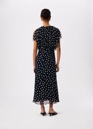 Polka Dot Print Midi Dress