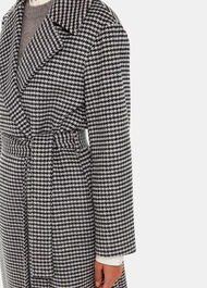 Celia Houndstooth Wrap Coat