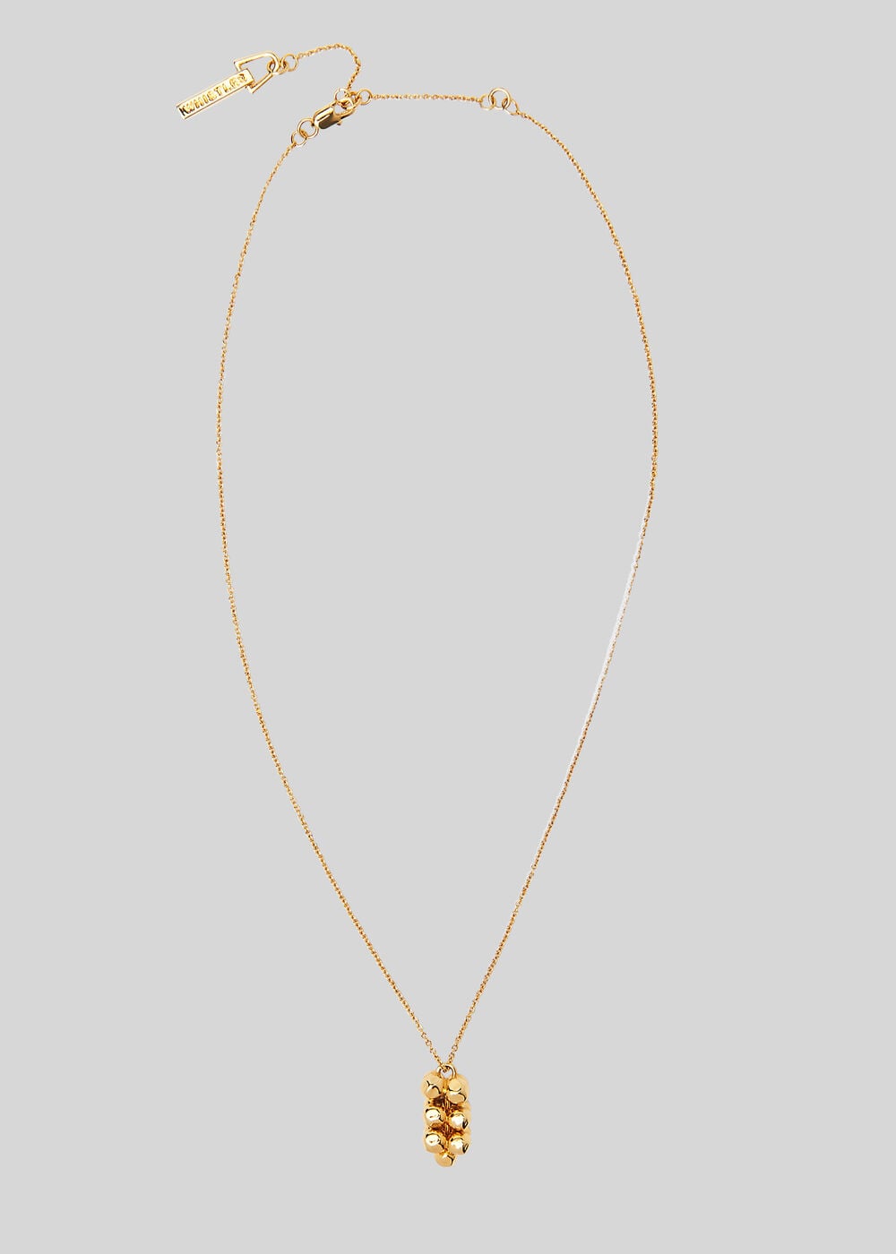 Gold Cluster Drop Necklace