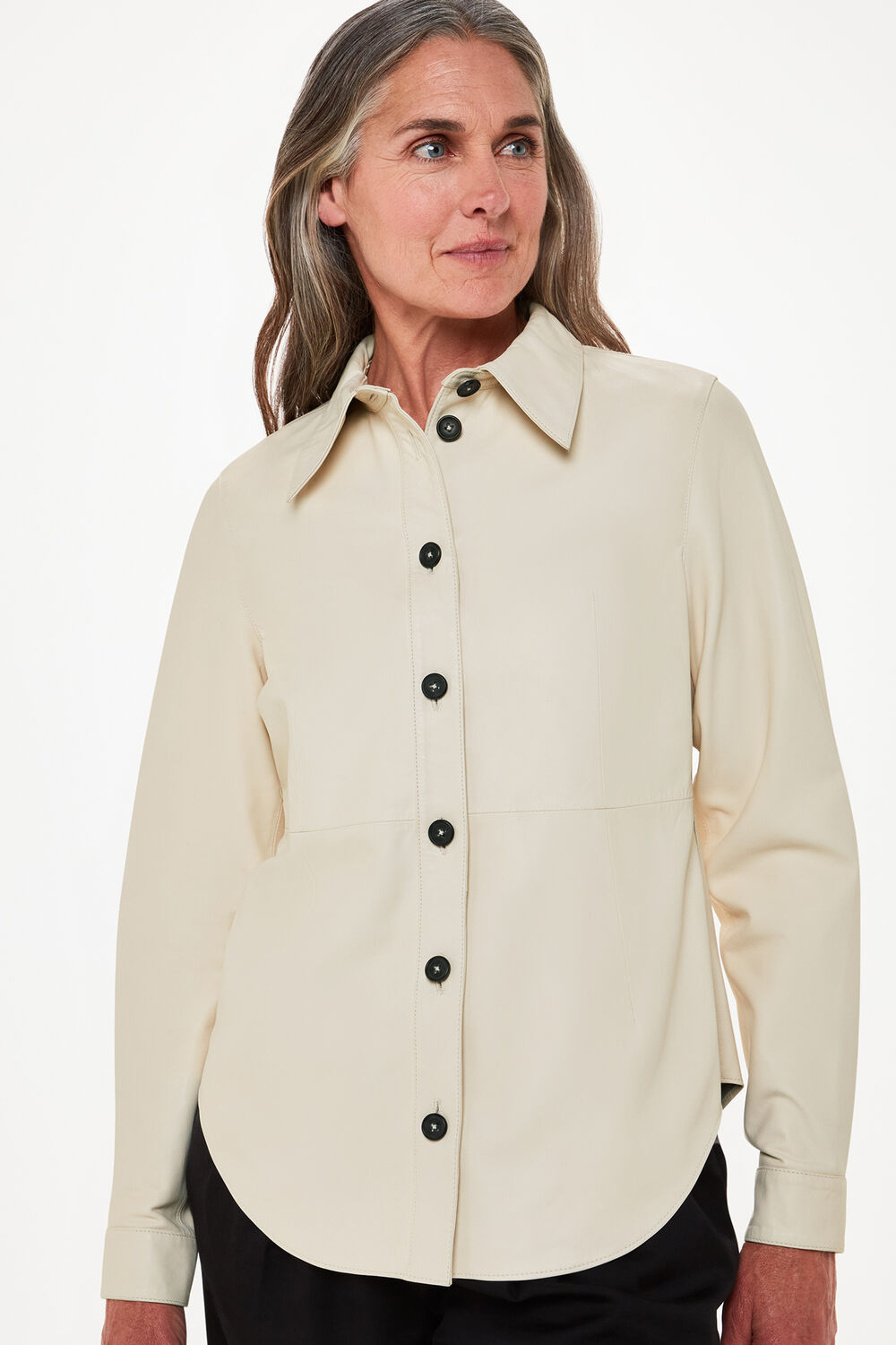 Kelly Slim Leather Shirt