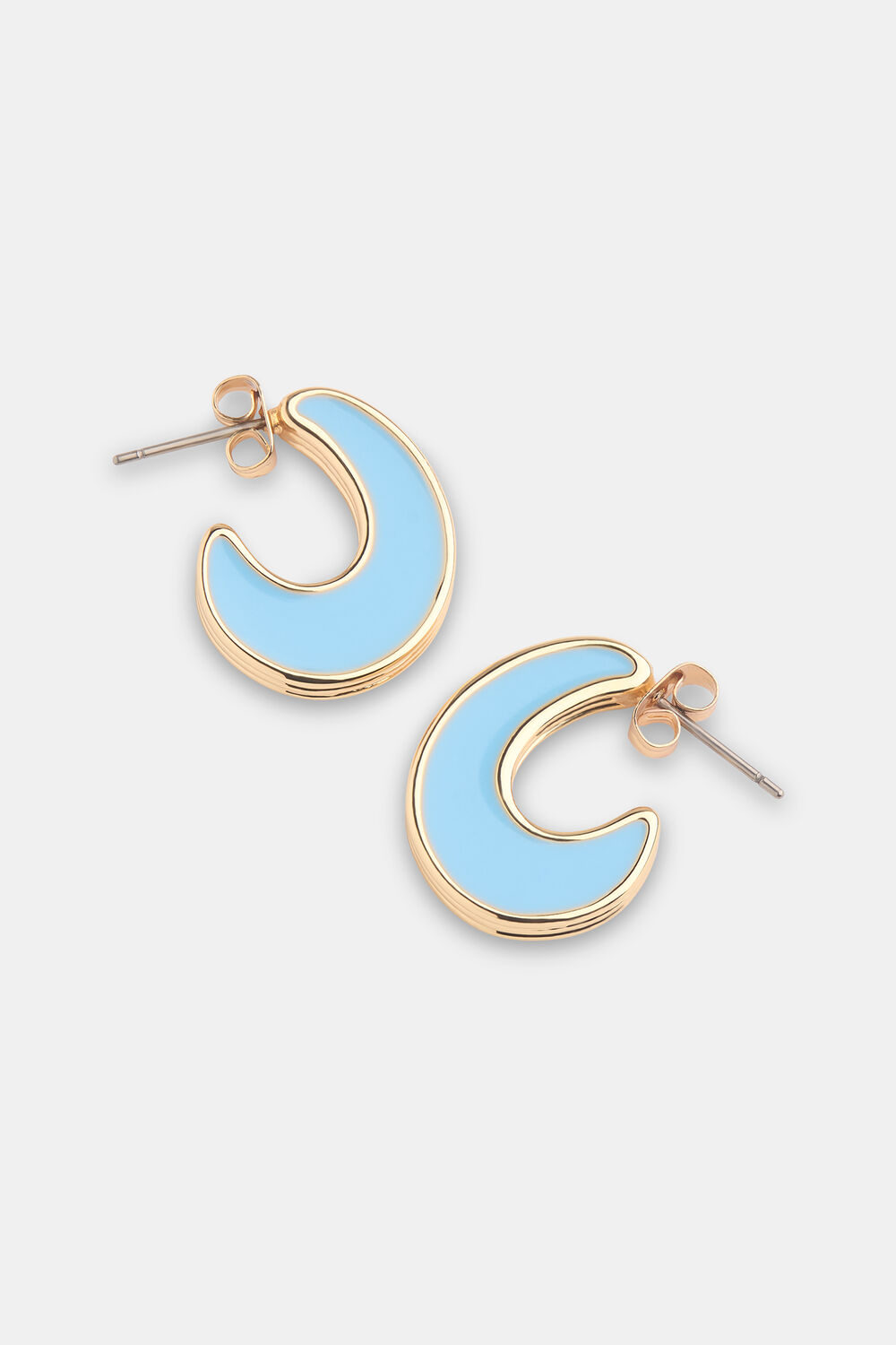 Blue Double Enamel Earring