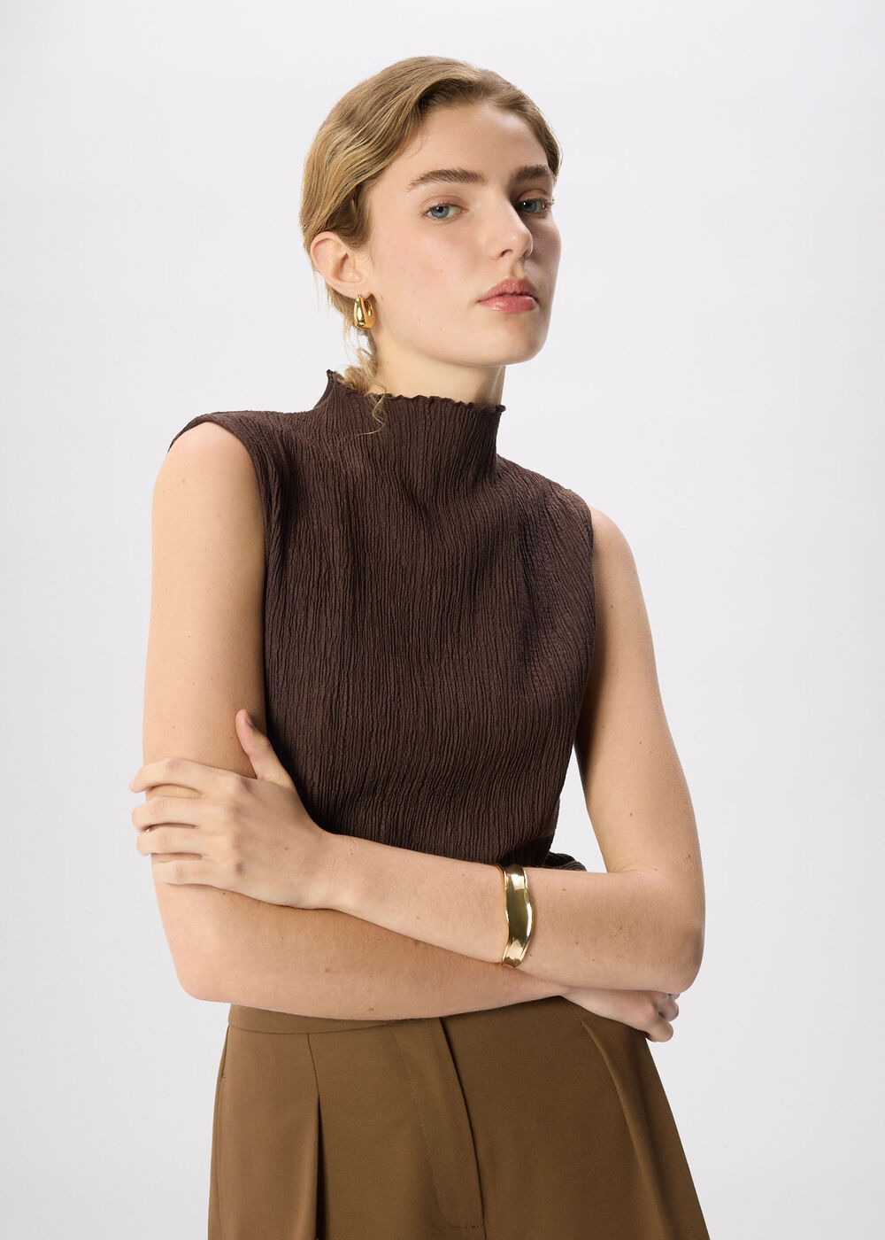 Textured Sleeveless Top