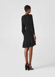 Short Button Through Dress Black