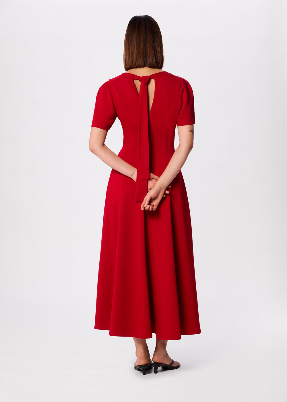 Panel Detail V Neck Maxi Dress