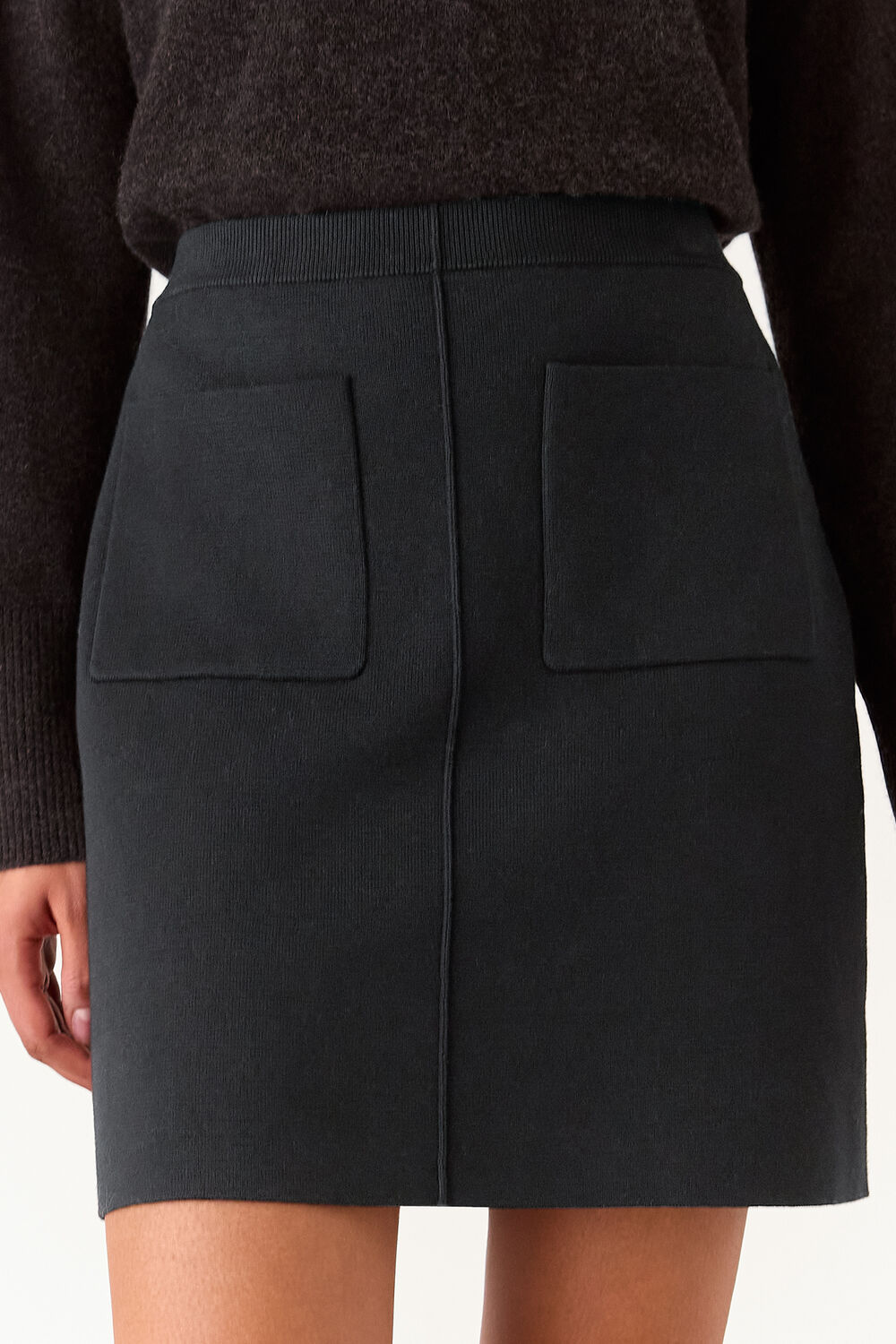 Patch Pocket Knitted Skirt