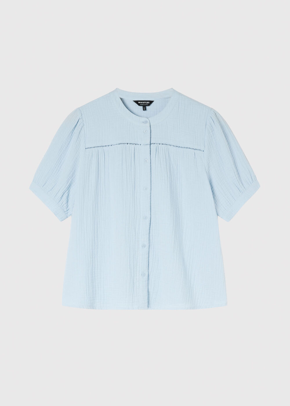 Textured Cotton Frill Top