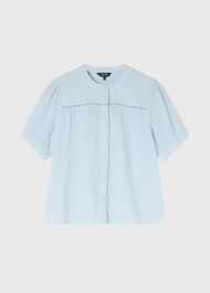 Textured Cotton Frill Top