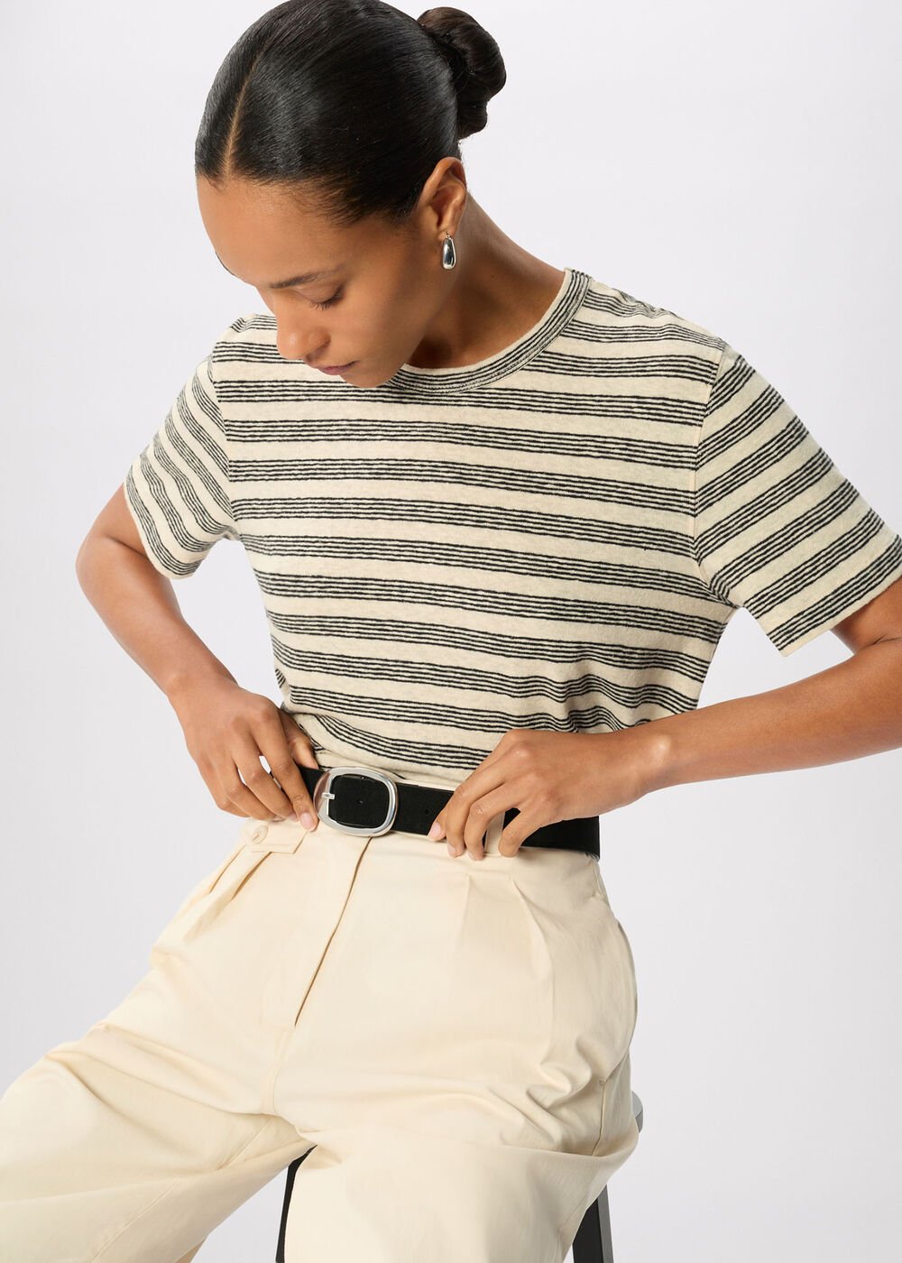 Stripe Linen T-Shirt