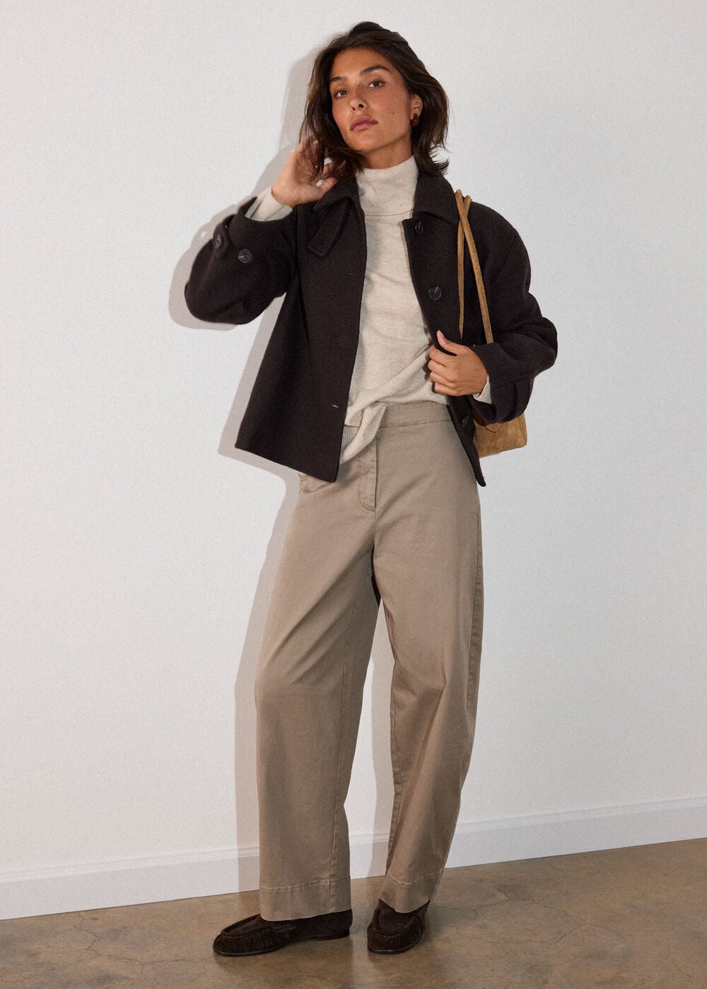 Cashmere Seam Roll Neck Knit