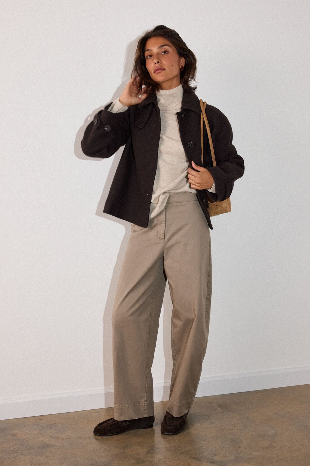 Cashmere Seam Roll Neck Knit