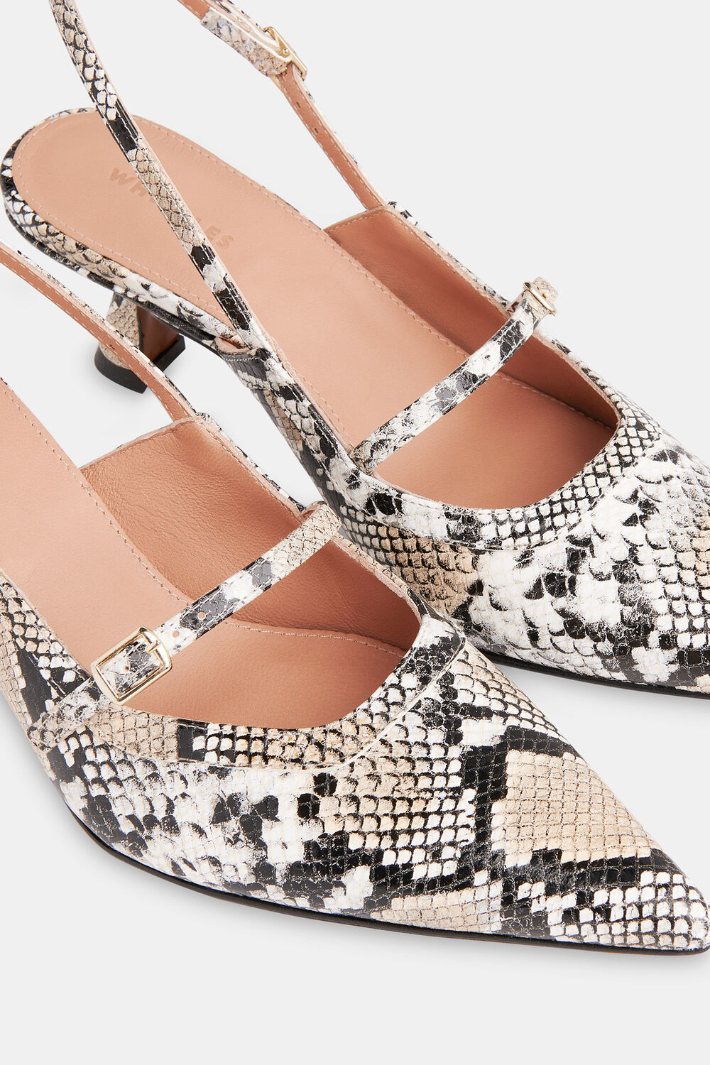 Nila Snake Slingback Heel