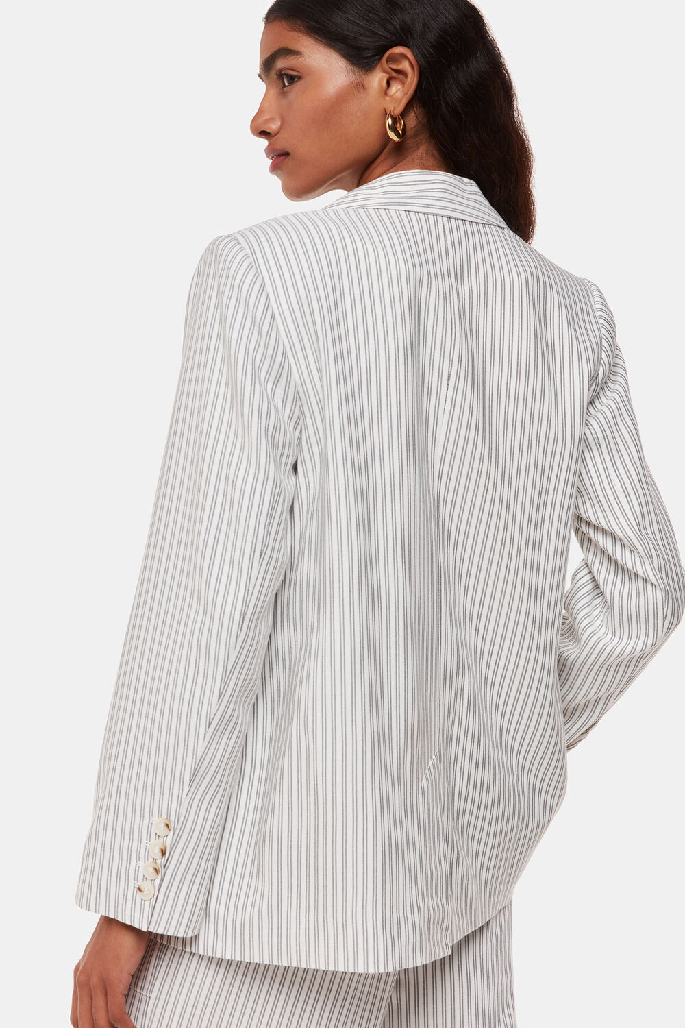 Ivory Petite Luna Stripe Blazer