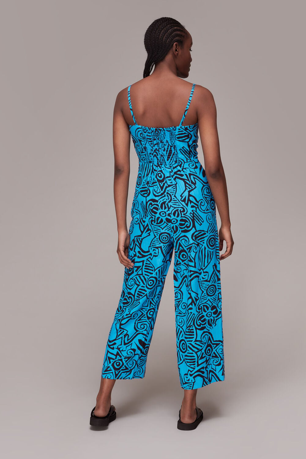 Starflower Print Tie Jumpsuit