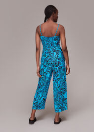 Starflower Print Tie Jumpsuit