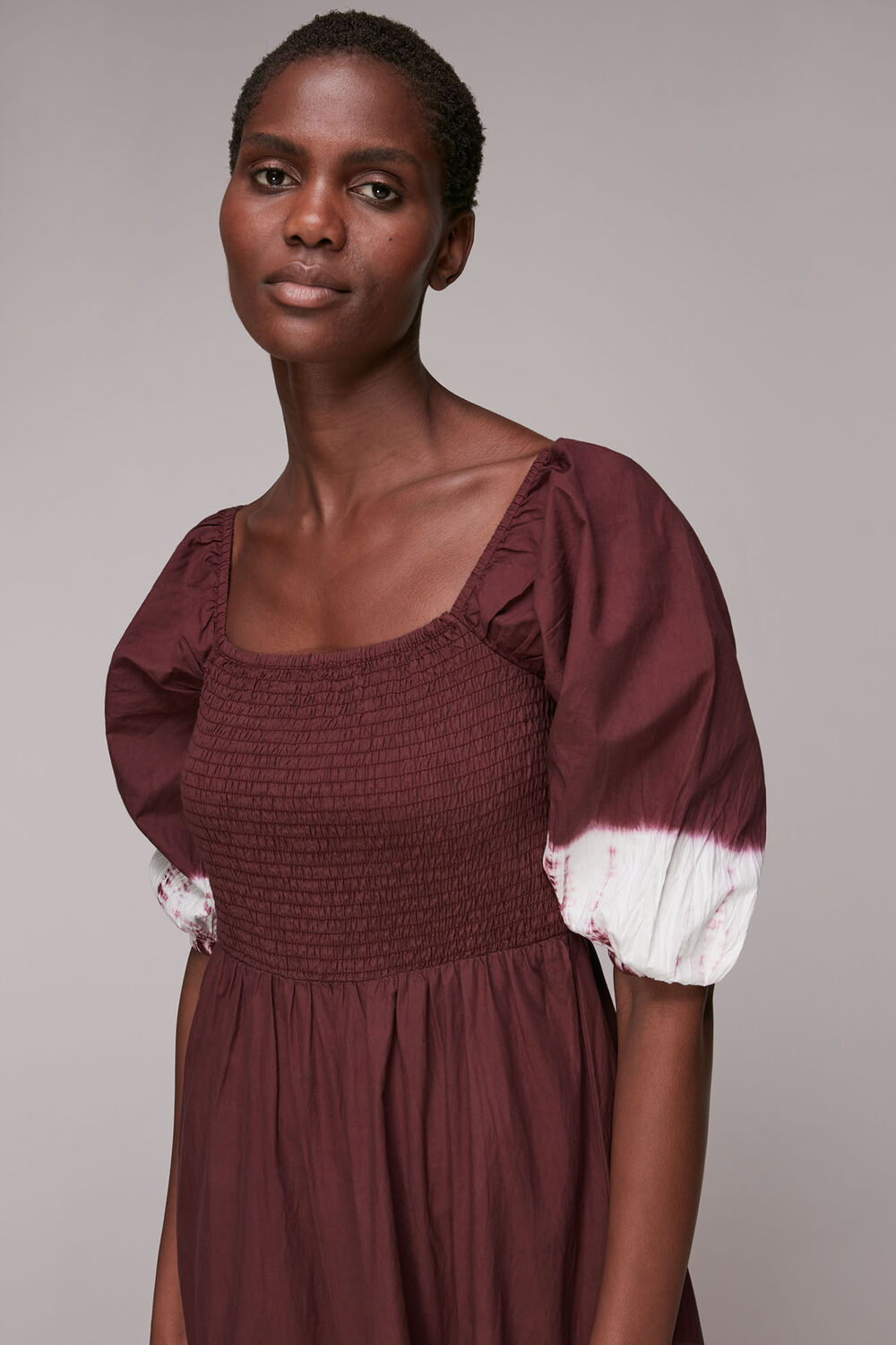 Libby Tie Dye Shirred Dress