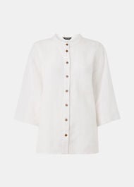 Linen Grandad Collar Shirt