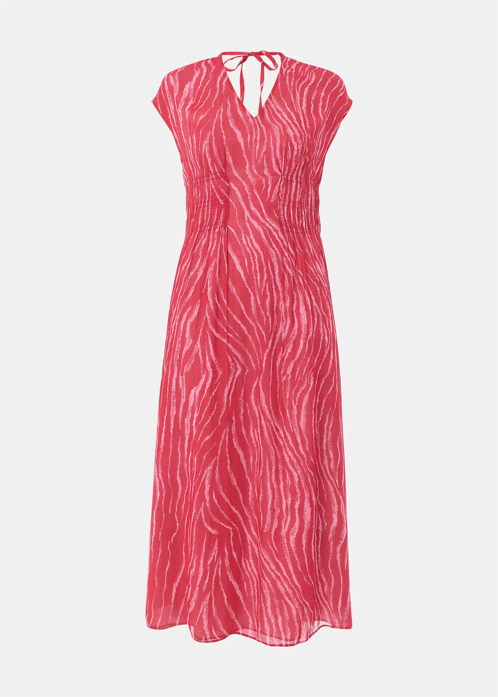 Petite Zebra Texture Midi Dress