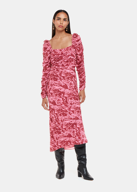 Jonie Sleek Texture Midi Dress