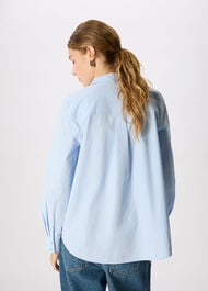 Scarf Stripe Cotton Shirt